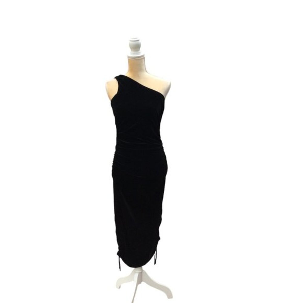 House of Harlow 1960 Little Black Dress with One Shoulder Size XS NWT